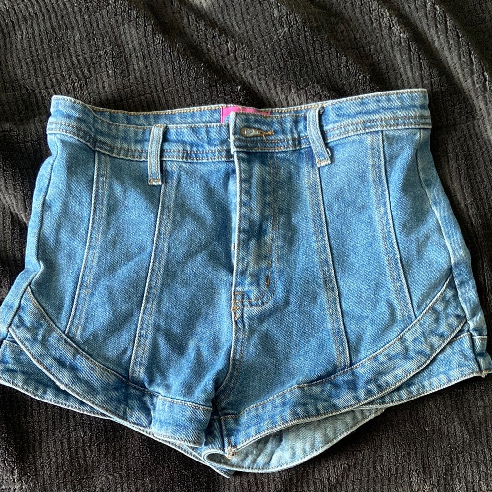 Edikted Blue Jean Shorts